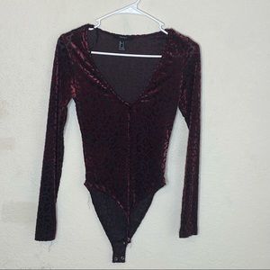 Forever 21 Velvet Bodysuit.